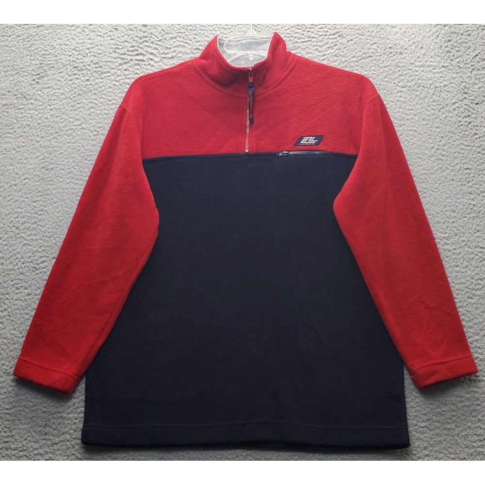 Lauren Ralph Lauren Sweatshirt Womens Petite S Multi Colorblock Warm Wear Fleece
